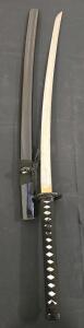 Shinwa KZ214DZ Katana, 28" Damascus Steel Blade, Handcrafted In China, Black Cord Wrap