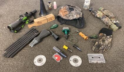 Hunting Calls Bundle &ndash; Primos & Lohman Deer & Turkey Calls, Camo Gloves, Facemask, Media, Accessories