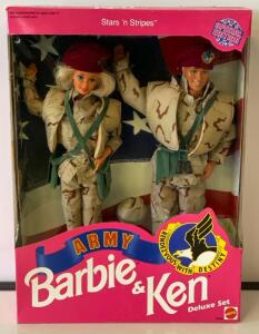 Mattel Army Barbie & Ken Deluxe Set 5626, Special Edition Stars 'n Stripes, 1992, 101st Airborne