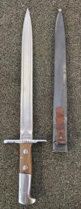 Swiss Model 1918 Bayonet By Waffenfabrik Neuhausen W/ Scabbard, Serial 661629, K31/K11 Fit