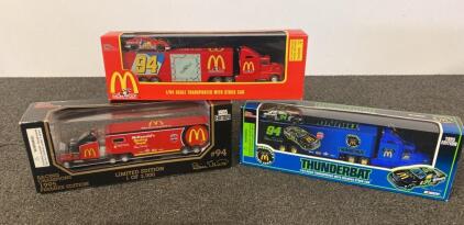 Racing Champions 1995 McDonald's #94 Bill Elliott 1/64 Transporter Premier, Thunderbat, Monopoly