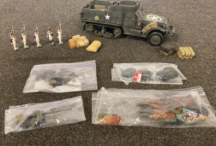 Napoleonic 54mm Soldier Figures & 1:35 WWII US Half-Track Model With Accessories