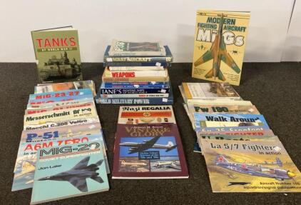 Military Aircraft & WWII Reference Book 40+ &ldquo;In Action,&rdquo; Jane&rsquo;s, Osprey, Tanks And More