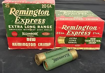 (50) Remington Express 20ga Shotgun Shells, Extra Long Range