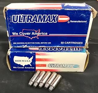 (100) Rounds, Two Boxes, Ultramax .38 Special Ammunition