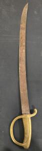 Model 1832 Foot Soldier Sword, Brass Hilt, 23.25" Blade, Inspector Marked "D,"