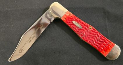 Case XX Centennial 61050SS Folding Knife, Red Jigged Bone, 5.5" Closed, 1 Blade