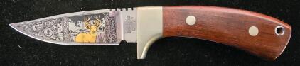 Browning Model 124 Limited Edition Fixed Blade Knife, Japan, Serial 0177, 1 Of 1000, Rosewood Handle