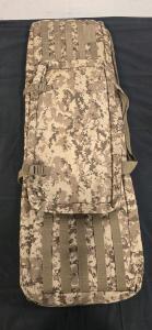 42" Digital Camo Soft Tactical Rifle Case, Padded, MOLLE Webbing, 3 Mag Pouches, Backpack Straps