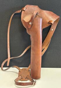 El Paso Saddlery Leather Shoulder Holster for 8-10" Revolver, Brown, USA, Right-Handed