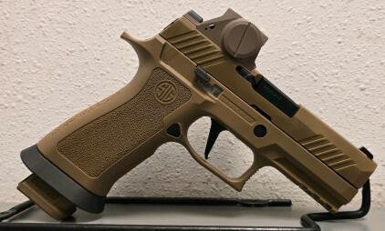 SIG SAUER M18 9mm Pistol w/ ROMEO1PRO Red Dot, Coyote Tan, SN: M18A201705