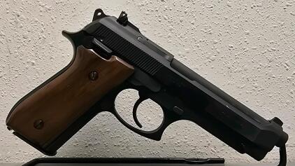 Taurus PT 99 AF 9mm Semi-Auto Pistol, Adjustable Sights, Wood Grips, L79083, Made in Brazil