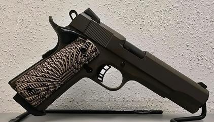 Rock Island Armory M1911 A1-FS .45 ACP, 5" Barrel, Custom G10 Grips, Burnt Bronze, SN RIA1928497