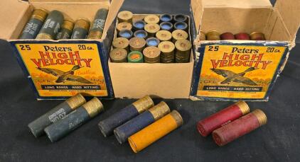(61) 20ga Shotgun Shells- Peter's And Winchester