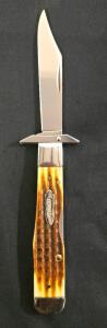Case XX 6111 1/2L Folding Hunter Lockback Knife, USA, Stainless, Jigged Stag Bone Handle
