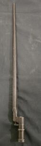 Antique Triangular Socket Bayonet, 20in Length, Steel Construction, 19th-Century Military Pattern
