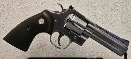 Colt Python .357 Magnum Stainless Revolver, 6" Barrel, Walnut Grips, Serial PY211655