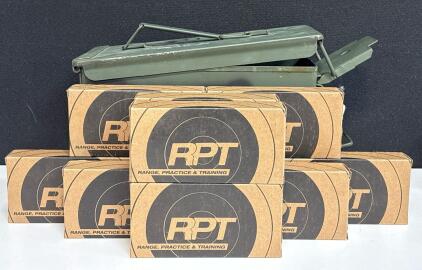 RPT .45 AUTO 230gr FMJ Ammunition, 500 Rounds with GI Metal Ammo Can, Brass Case, Range Training