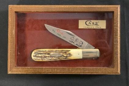 Case XX Founder's Knife, Genuine Stag Handle, Limited Edition S 00276, Display Box, USA Made