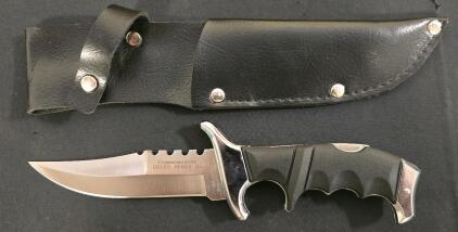 Saburo Green Beret X5 Commemorative Fighting Knife, 440 Stainless, Japan, Serial #8986, Sheath