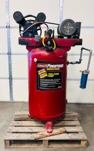 Coleman Powermate 5HP 2-Stage 80 Gal Industrial Air Compressor, Central Pneumatic Pump, 15.2 SCFM (Fully Works/ Hardwired Please Inspect In Person)