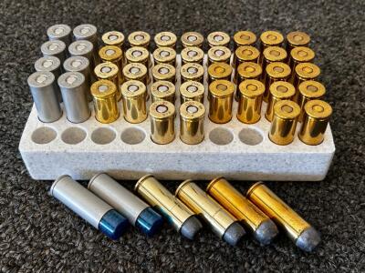 .45 Colt Ammo, Factory Lead & Shotshell Mix, Winchester & Federal, 50 Rounds, Brass & Nickel Cases