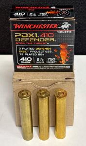 Winchester PDX1 Defender .410 Gauge 2.5" Shells, 750 FPS, CBC Brass .410 Mixed Lot
