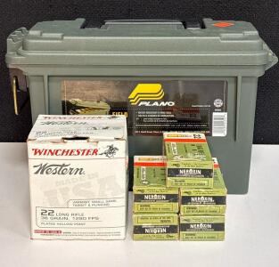 .22 LR Ammo Bundle: Winchester 36gr HP & Sellier & Bellot REX, with Plano Field Box, ~500 Rounds