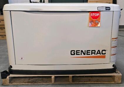 Generac Guardian 10kW Standby Generator Model G0071710, NG/LP, 120/240V, Serial 3016740997