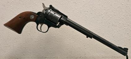 Ruger New Model Single-Six Revolver, .22 LR/.22 WMR, 9.5" Barrel, Blued, Wood Grips, SN: 264-25431