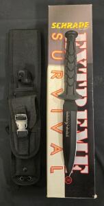 Schrade SCHF7 Extreme Survival Fixed Blade Knife, 6.5" 440C Blade, Nylon Sheath, Boxed