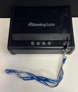 SentrySafe QAP1E Portable Steel Handgun Safe, Digital Keypad & Key, 12"x9.9"x3.2", Serial QAPSAF1720000800