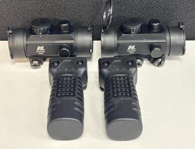 NcSTAR 1X30 Red Dot Sights with Picatinny Mounts & Vertical Foregrips, 1x Magnification, 30mm Lens