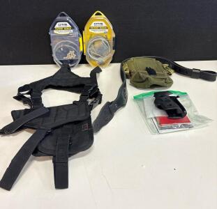 OTIS Patriot Rifle Cleaning Kits, Crimson Trace 1911 Grips, Holsters & Belt, Accessories Lot