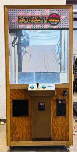 Win Stuff Premier Sunset Claw Crane Machine, Marquee, Keys, Bill/Coin Mech, ETL Certified, S/N 4004 (Tested and Fully Functions) 36"x 34"x 78.5"