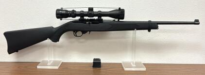 Ruger 10/22 .22 LR Semi-Auto Rifle, Synthetic Black Stock, Scope, Serial 0013-05356