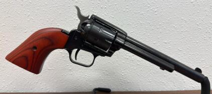 Heritage Rough Rider .22 LR Single-Action Revolver, 6.5" Barrel, Blued, Wood Grips, SN T90229