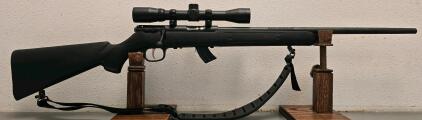 Savage Mark II .22LR Bolt-Action Rifle, 21" Barrel, Synthetic Stock, Bushnell Scope, SN: 2623632