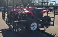 (2) 2008 Polaris Trail Boss 330 4-Wheelers And Trailer