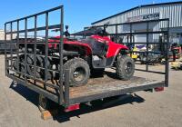 (2) 2008 Polaris Trail Boss 330 4-Wheelers And Trailer - 4