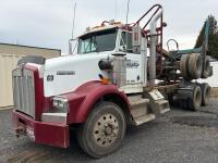LOCATED IN LEWISTON - 1995 Kenworth T800 Log Truck w/Piggybacked Log Trailer Trailer Vin # 1PLA02828JWL87600