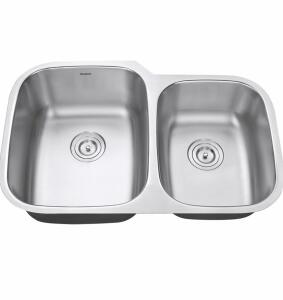 (2) Chemcore Lancer 70/30 VS70309 Double Bowl Stainless Steel Undermount Kitchen Sink 32"x20.5"