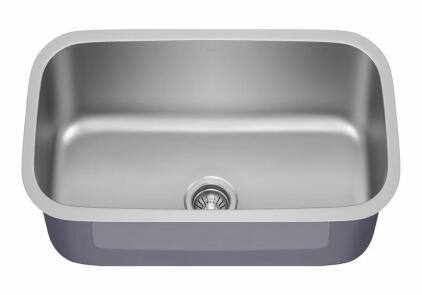 (2) Large Stainless Steel Undermount Kitchen Sink, Single Bowl, Center Drain, ~32"x19"x10"