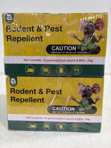 Botanical Rodent & Pest Repellent Pouch Pack, 15 x 0.88oz, Peppermint & Cinnamon Oil, Sealed