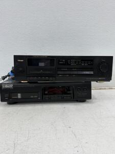 TEAC V-250 Stereo Cassette Deck 1984 & Pioneer PD-M403 6-Disc CD Player 1996, Serial#s Included. Power on please inspect in person.