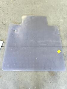 Clear Rectangular 48"x36" Chair Mat, Plastic, Carpet Floor Protector, Textured Backing