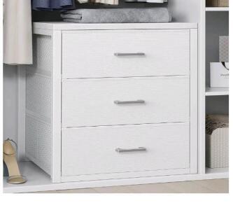 White 3 Drawer Dresser for Closet Organizers and Storage 23"x12" x15", & Bedside Table Lamp for Bedroom Nightstand Table Lamp for Living Room,White Night Stand Light Lamp with Round Shade,Modern Bedroom Lamp 26cmx18cm