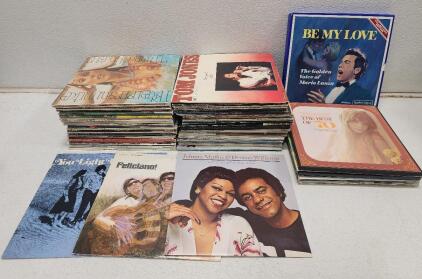 Lot of 94 Vintage Vinyl LPs &ndash; Tom Jones, Johnny Mathis, Mario Lanza, Feliciano, 33 RPM