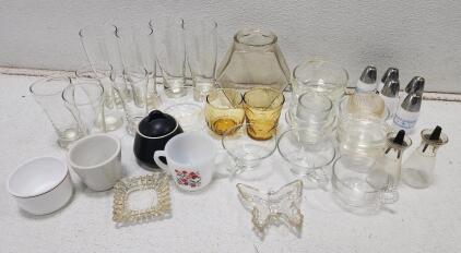 Assorted Glassware And Decor