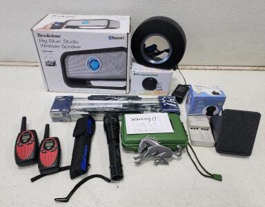 (1) Brookstone Big Blue Live2 Wireless Bluetooth Speaker (1) Everbilt 15 in. Undermount Soft Close Drawer Slide Set (1) JBL Horizon Bluetooth Clock Radio And More